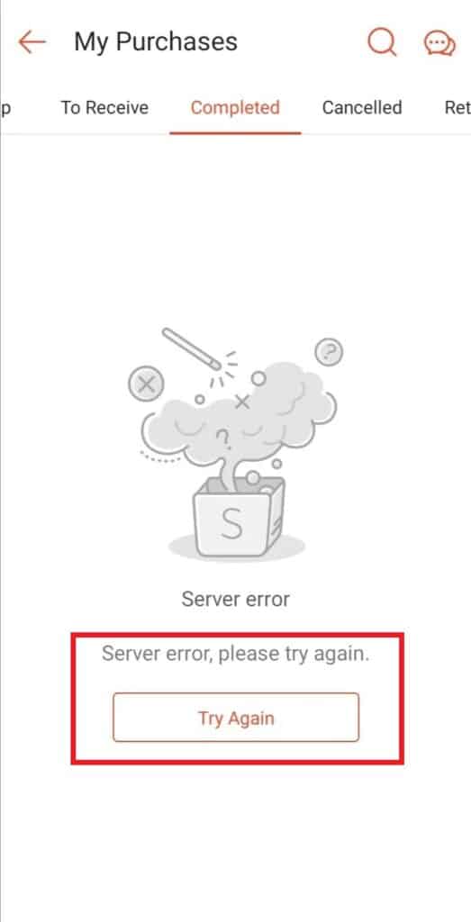 How To Fix Shopee Server Error 1 shopee server error