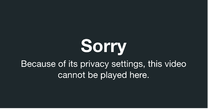 How To Fix Sorry Because Of Its Privacy Settings This Video Cannot Be Played Here 1 sorry because of its privacy settings this video cannot be played here error
