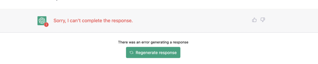 How to Fix "There Was an Error Generating a Response" on ChatGPT 2 sorry i can't complete the response chatgpt