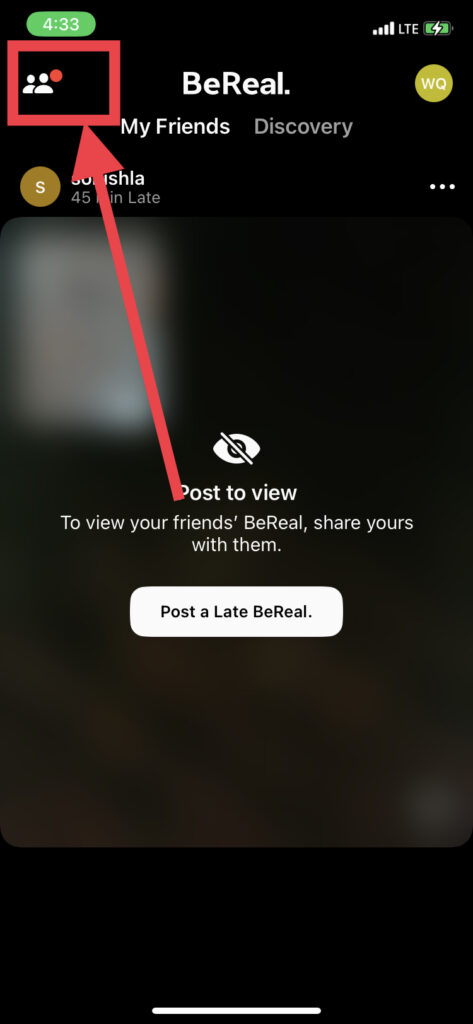 How to See Sent Friend Requests on BeReal 1 step 1 BeReal friends