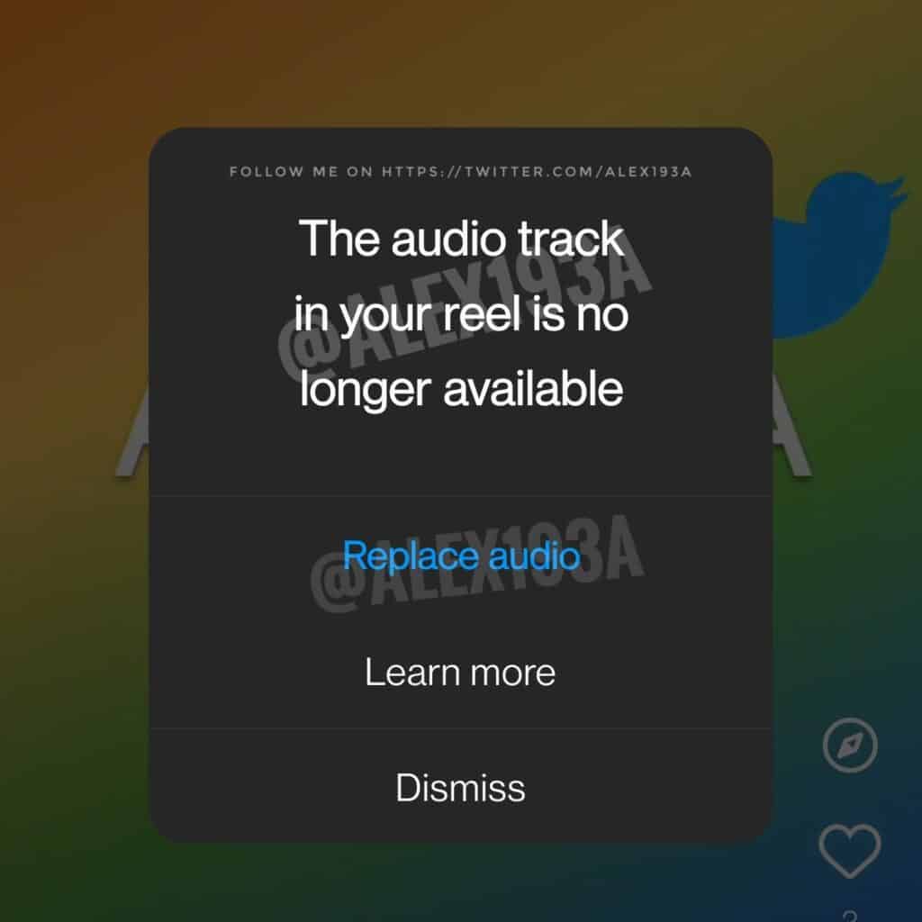 Fix: The Audio Track In Your Reel is No Longer Available Instagram 1 the audio track in your reels is no longer available