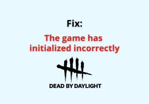 the game has incorrectly initialized dead by daylight