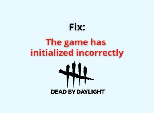 the game has incorrectly initialized dead by daylight
