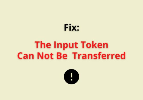 the input token can not be tranfered