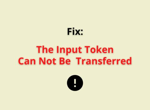 the input token can not be tranfered