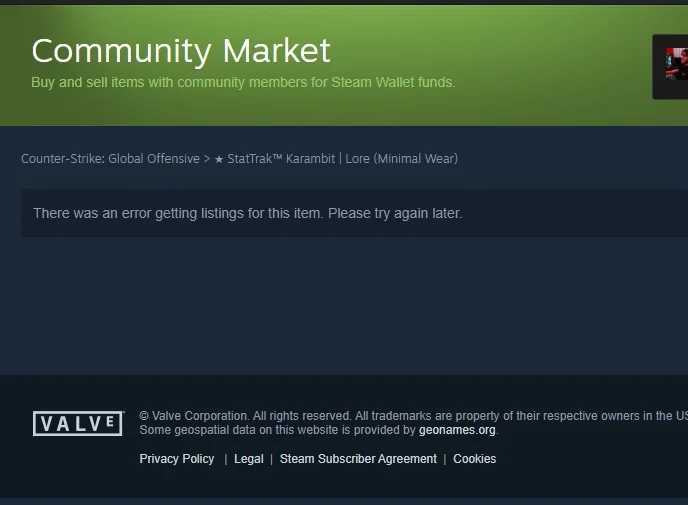 How to Fix "There Was An Error Getting Listings For This Item Please Try Again Later" On Steam 1 there was an error getting listings for this item please try again later Steam