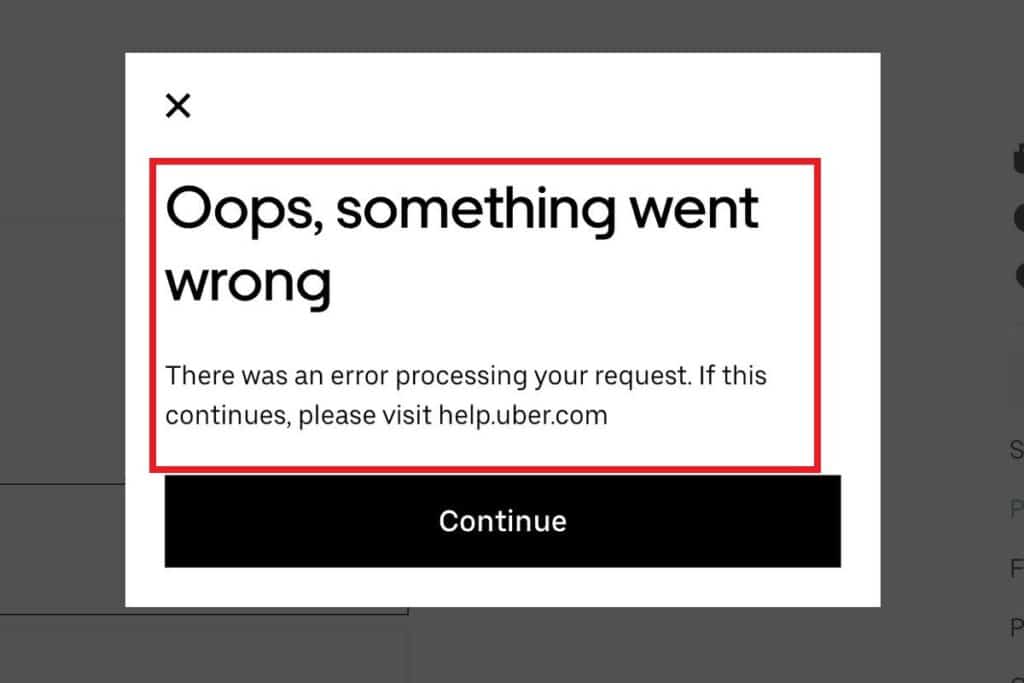How To Fix "There Was An Error Processing Your Request" on Uber Eats 1 there was an error processing your request uber eats 1