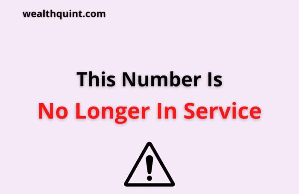 this number is no longer in service