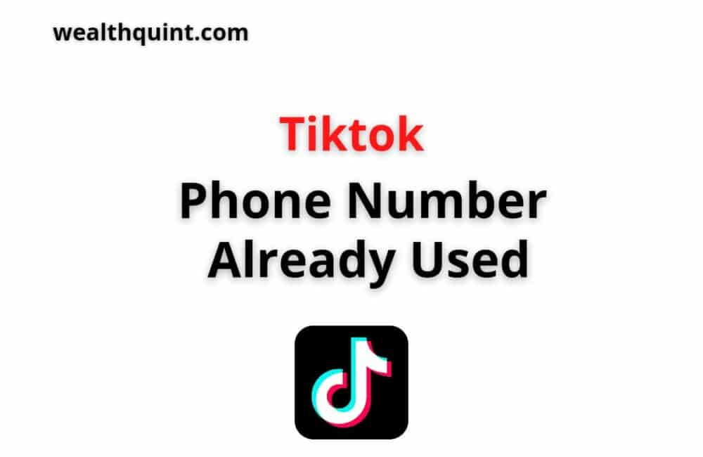 tiktok phone number already used
