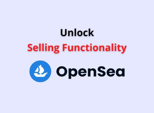 unlock selling functionality opensea