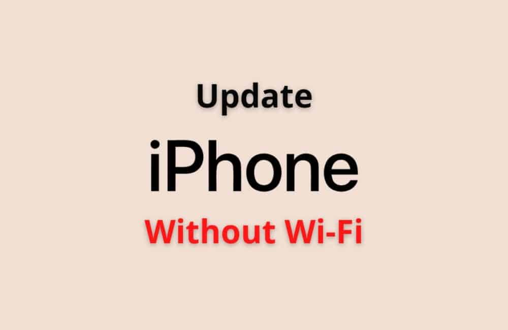 update iphone without wifi