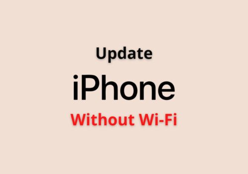 update iphone without wifi