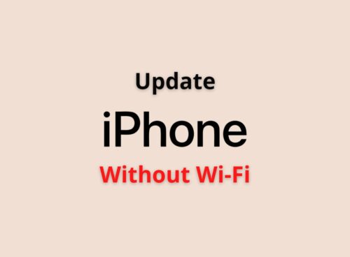 update iphone without wifi
