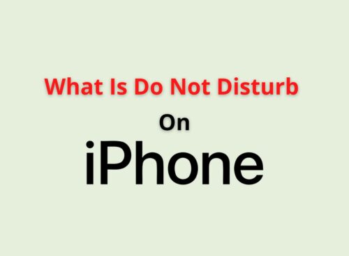 what is do not disturn on iphone