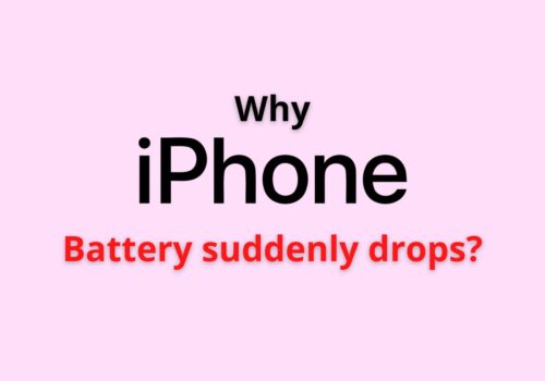 why iphone battery suddenly drops
