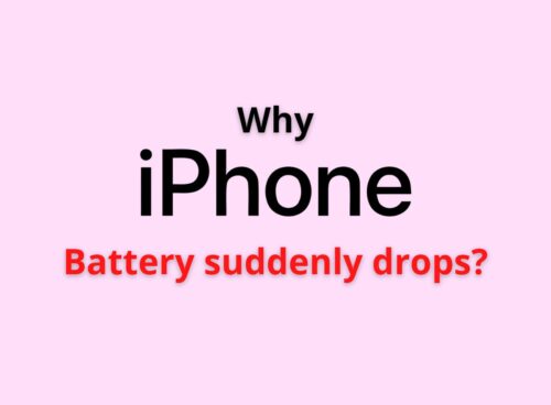 why iphone battery suddenly drops