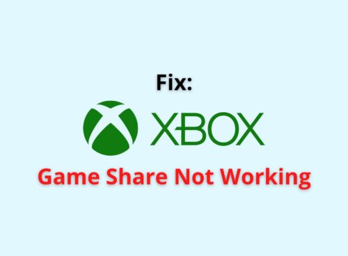 xbox game share not working