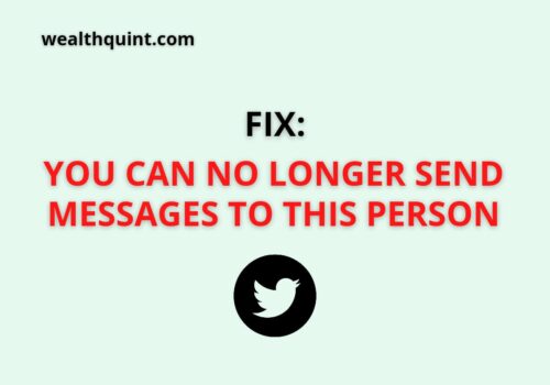 you can no longer send message to this person