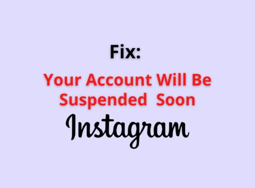 your account will be suspended soon instagram