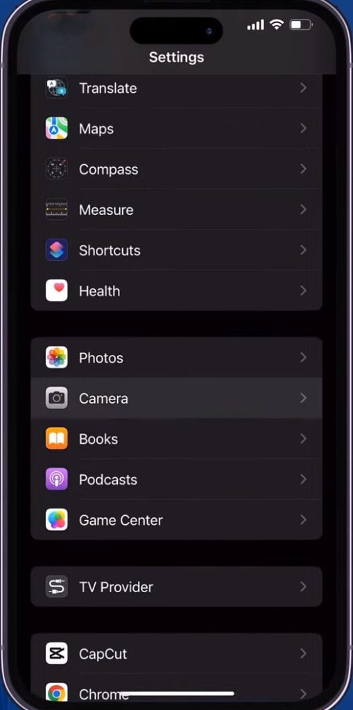 How To Fix Discord QR Code Not Working open camera in ios settings