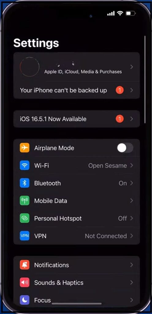 How To Fix Discord QR Code Not Working open ios settings